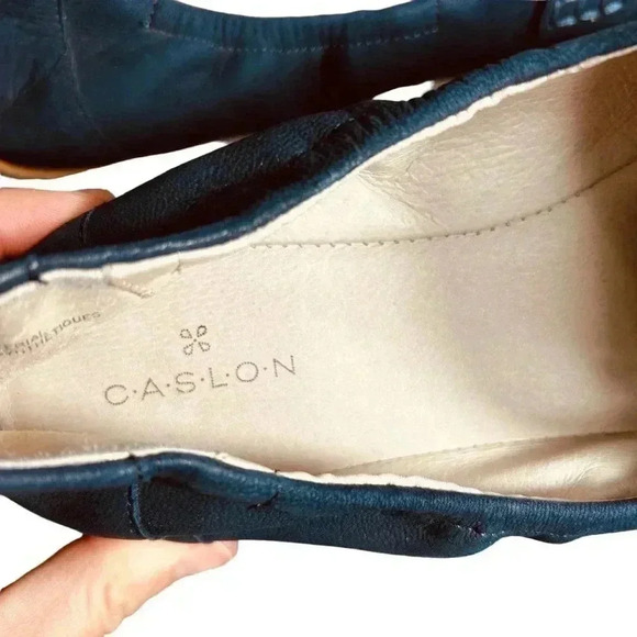 Caslon Rylee Blue Suede Penny Loafer Slip on Shoe Flat Women Size 7.5 - Picture 3 of 6